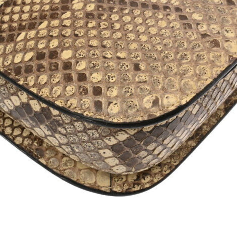 Gucci Horsebit Beige Python Shoulder Bag - image 8